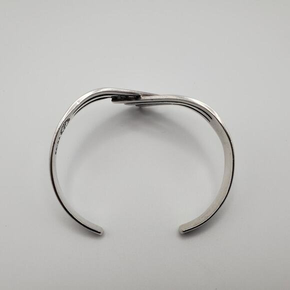 Vintage Taxco Sterling Silver 925 Cuff Bracelet Signed Made In Mexico - Picture 6 of 10
